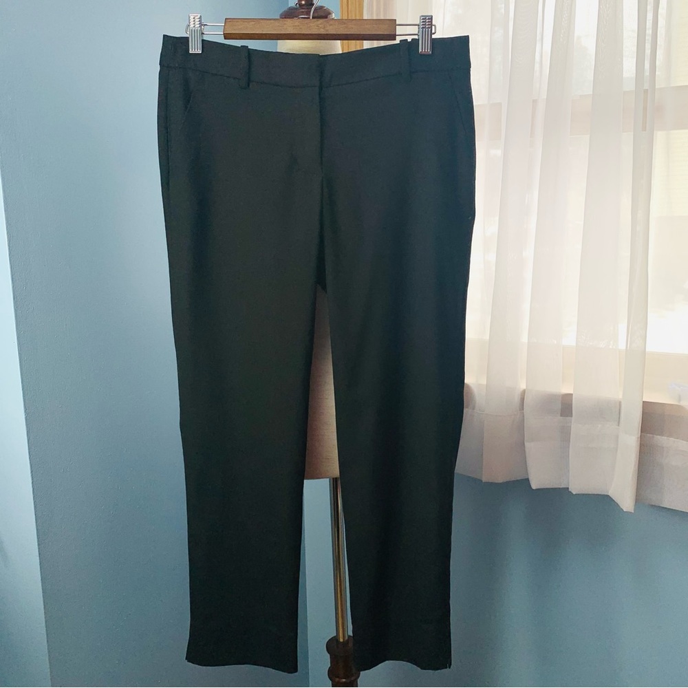 J. Crew Black Lightweight Wool Cropped Pants - Picture 2 of 7